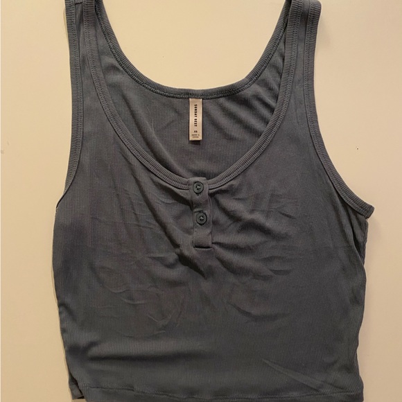 Sunday best blue scoop neck tank top - Picture 1 of 3